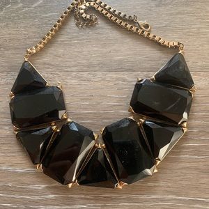 J.crew black stone necklace